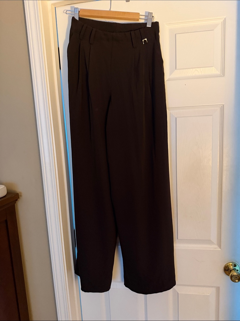 Lysse Dark brown Wide Leg Dress Pants